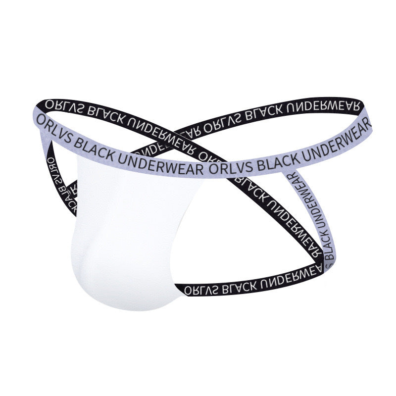 Image of Foreign trade buttocks gay four belt thong breathable bikini sports men’s t pants erotic low-rise cross-border model